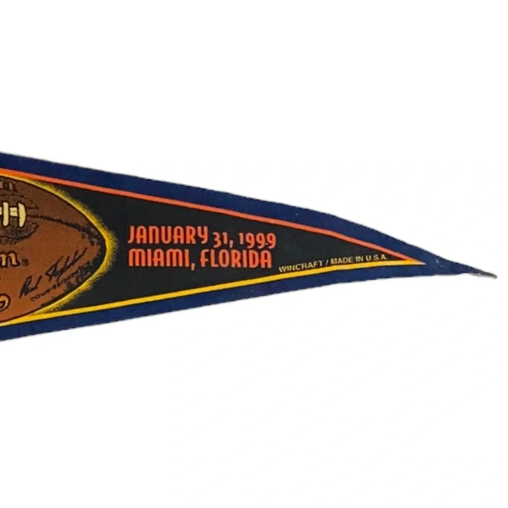 Super Bowl 33 in Miami Florida Broncos vs Falcons Flag